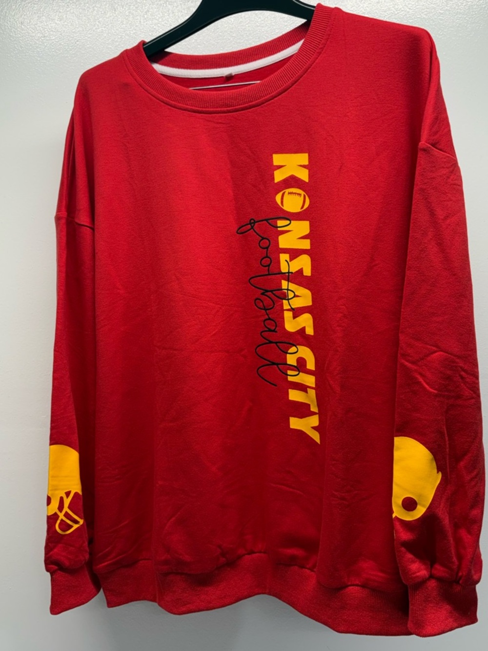 Men’s/women’s Red Kansas City Graphic Crewneck Sweatshirt Size X-Large New